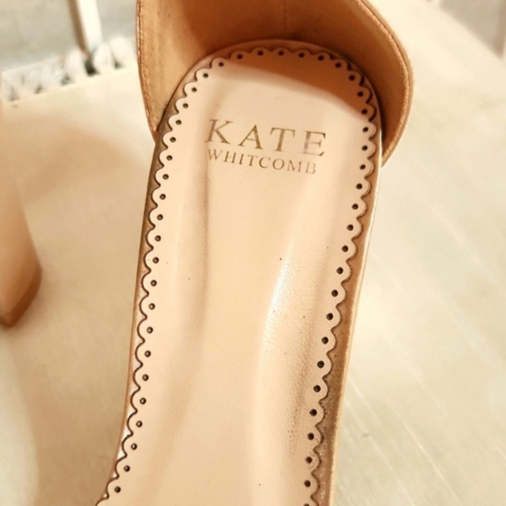 Kate Whitcomb Champagne Wedding Heels Size 8 - Picture 7 of 11
